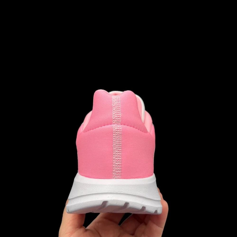Adidas Youth Girls Running Shoes Size 3 White Multi Lightweight Comfort Sneakers